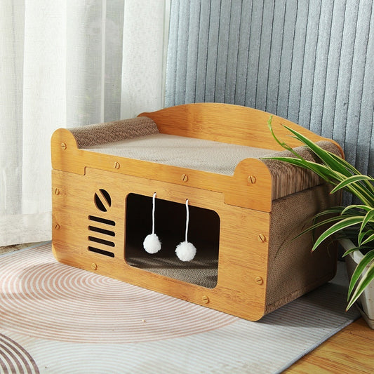 Corrugated Paper Cat House Luxury Double Layer